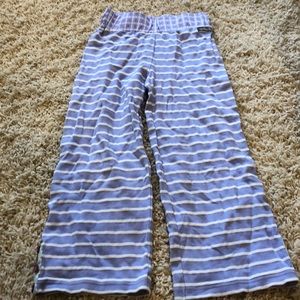 Periwinkle & white striped wide legs